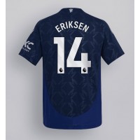 Manchester United Christian Eriksen #14 Fotballklær Bortedrakt 2024-25 Kortermet